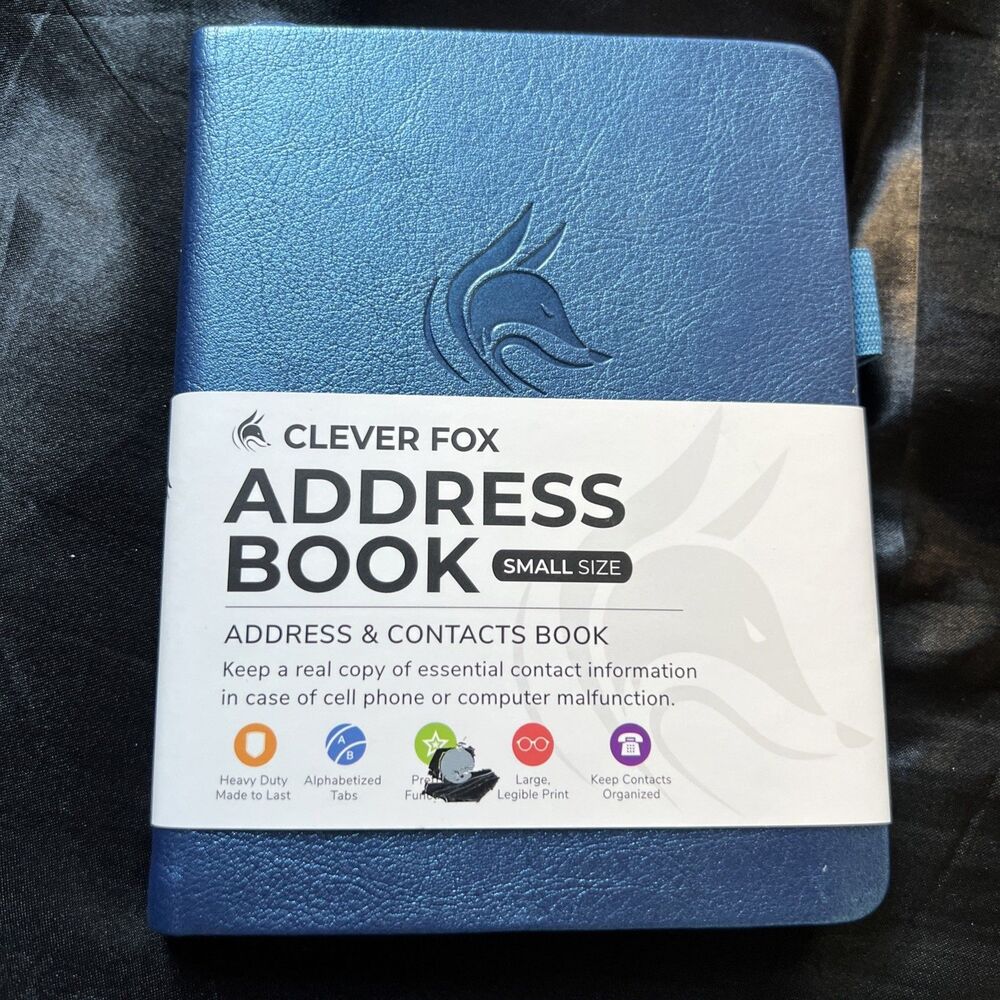 Address Book Clever Fox (Small Size) Blue